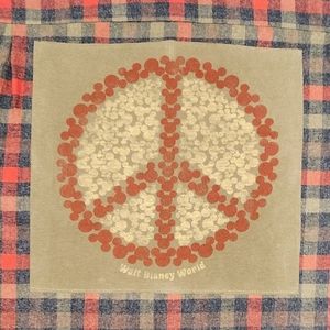 DISNEY PEACE UPCYCLED FLANNEL SHIRT